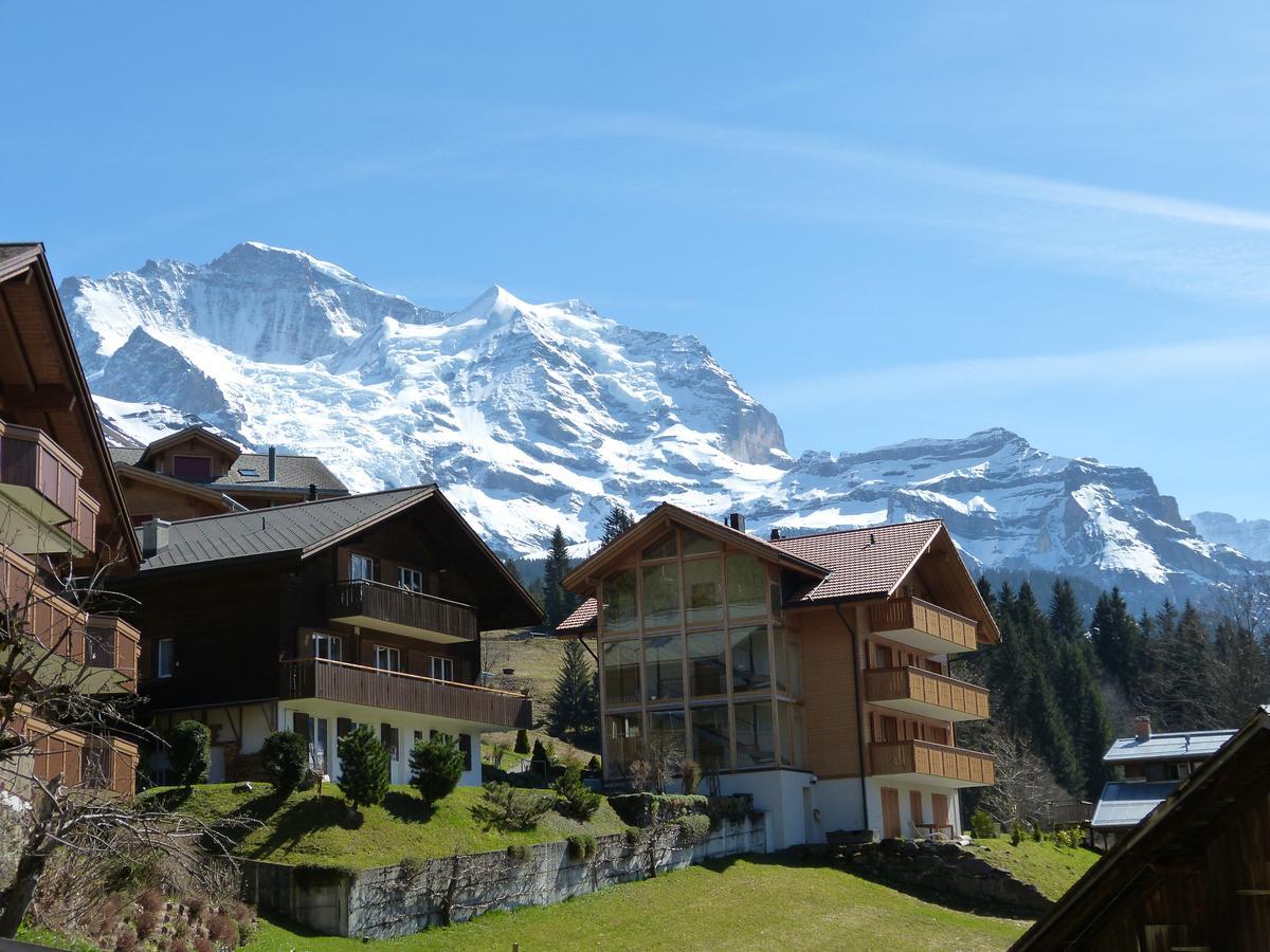 Chalet Am Acher 3 Apartment Wengen Luaran gambar